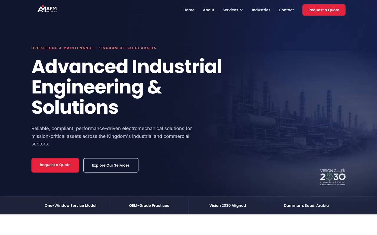 AFM Solutions website