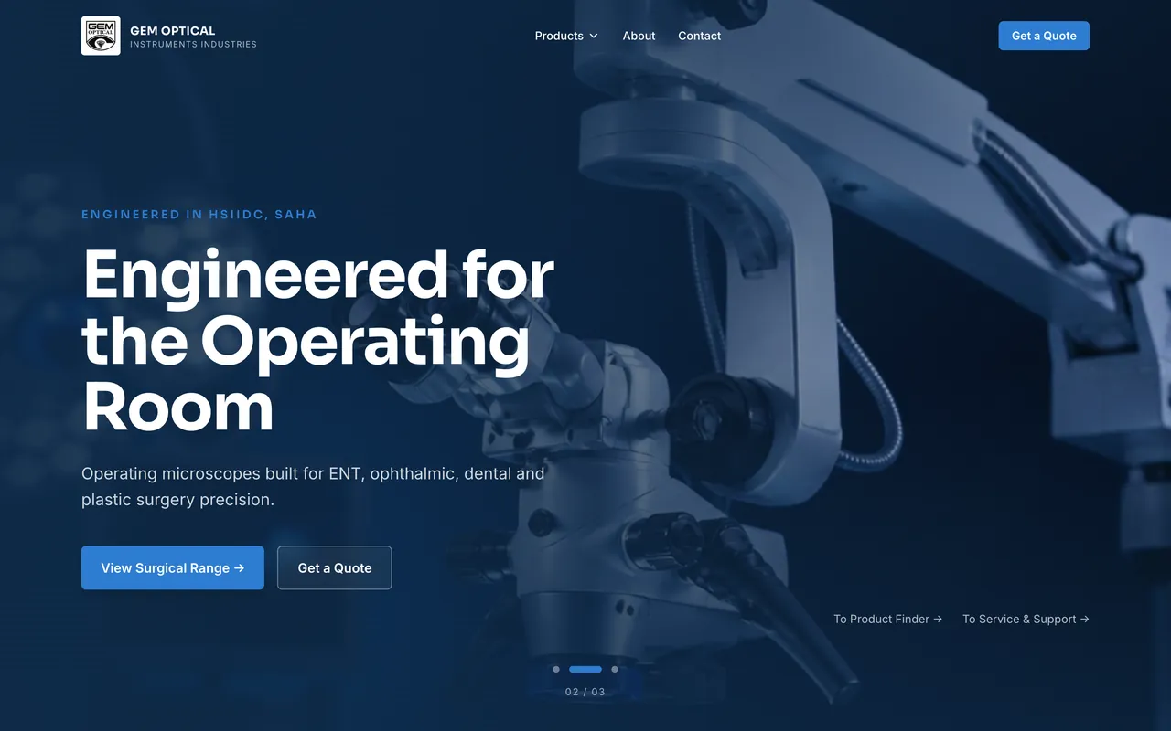 Gem Optical website